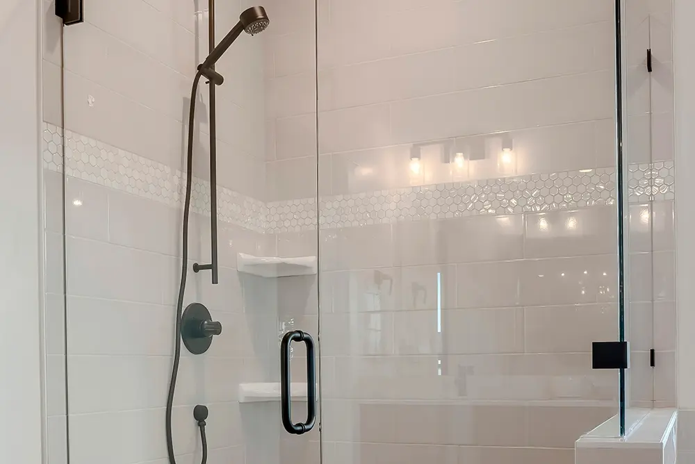 modern shower with no water spots