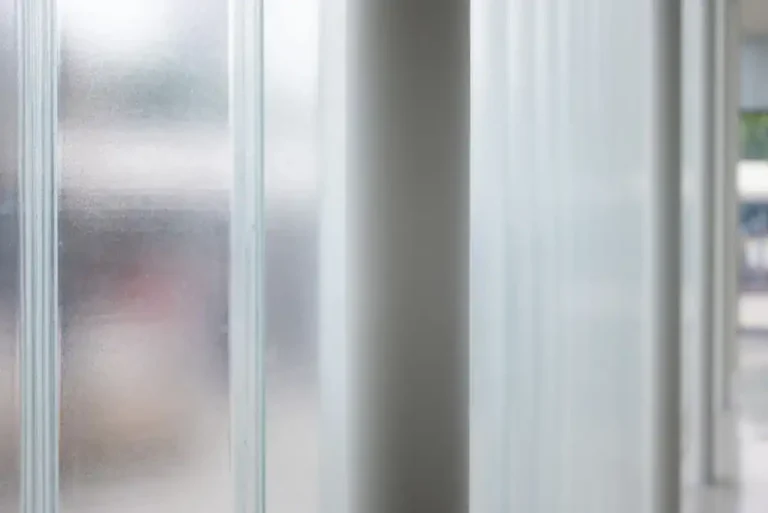 An up close look at frosted glass.