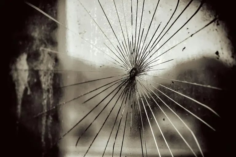 Cracked glass