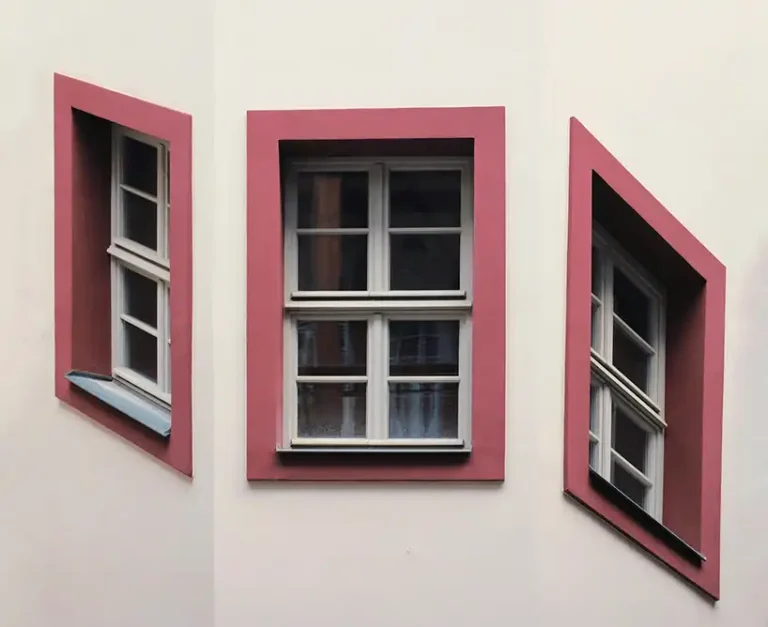 A set of three windows.