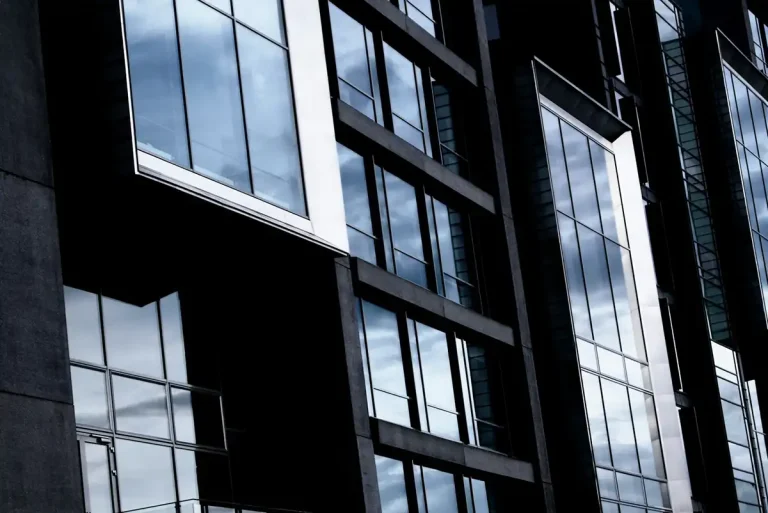 Rows of glass windows.